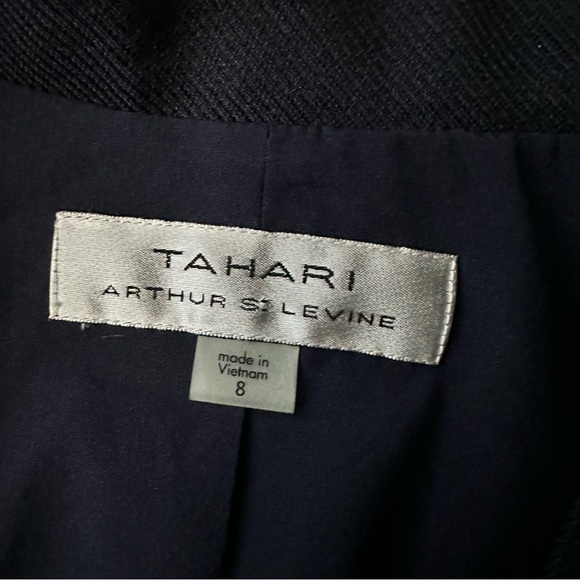 TAHARI Navy Long Fit Stretch Professional Blazer Jacket NWT Women’s Size 8 - Picture 6 of 9